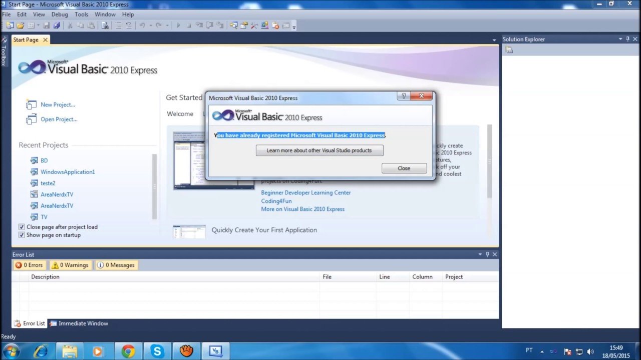 Visual Basics 2010 Download